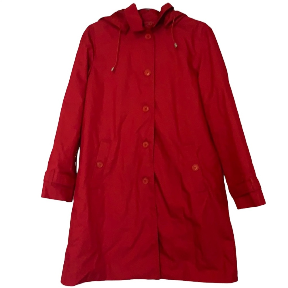 ⚬ ann taylor red raincoat | SM